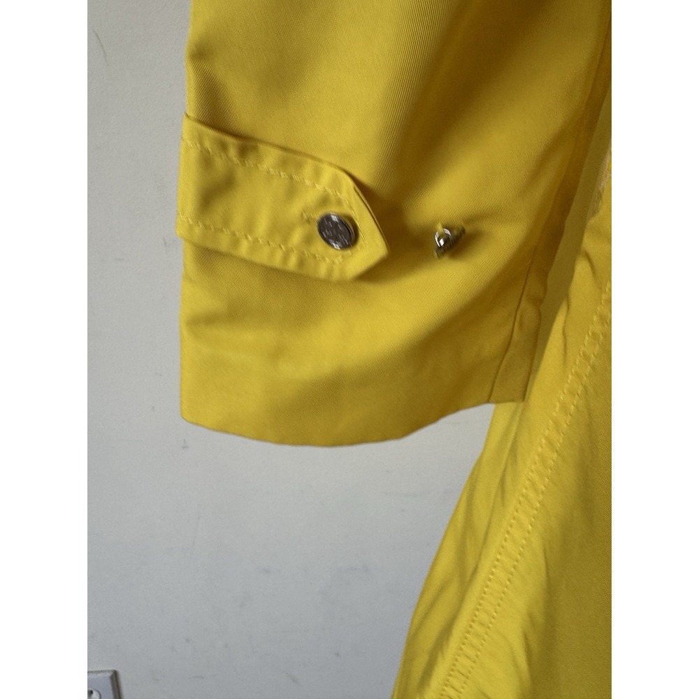 Tory Burch Trench/Raincoat Collared Button Up Women's Size 2 Yellow - Picture 9 of 13